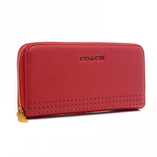 Coach Madison Perforated Large Red Wallets BVW | Coach Outlet Canada